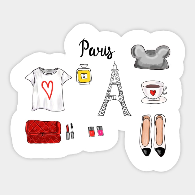 Paris vibes Sticker by Carriefamous